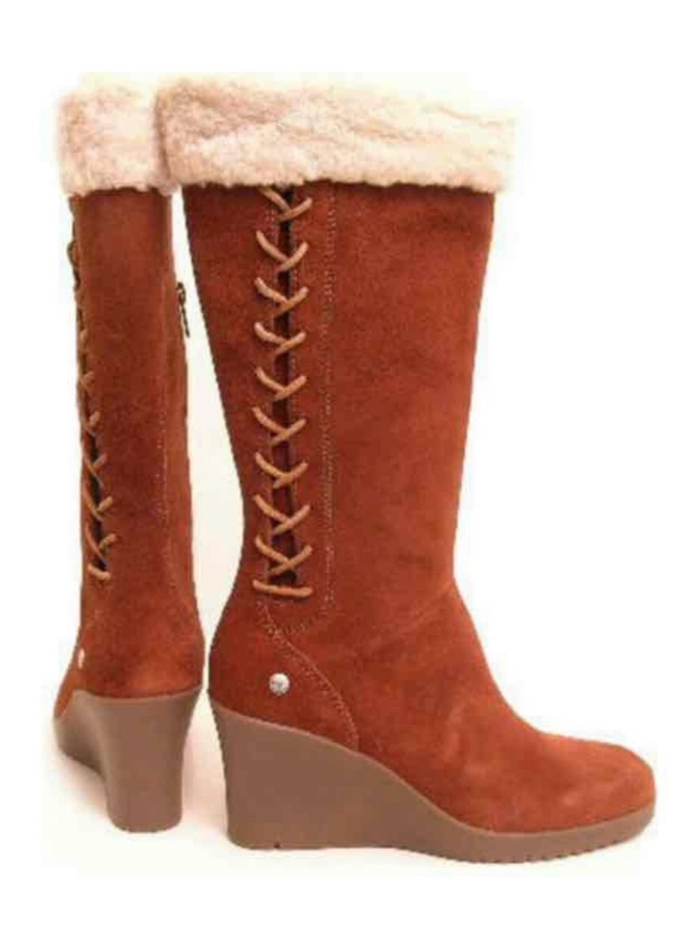 UGG Brown Wedge Shoes with Classic Design